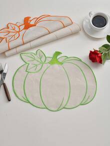 1-200 pièces Napperons de table d'Halloween en forme de citrouille, faciles à nettoyer, à essuyer, antidérapants, tapis de table à manger, décoration pour fête de mariage, festival, convient pour la maison, le restaurant, la décoration de table à manger, articles ménagers