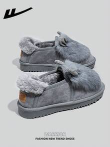 1 Pair WARRIOR Women's Autumn/Winter Warm Sports Shoes, Lace-Up Soft Sole Casual Shoes, Low-Top Outdoor Flat Shoes, Thermal Lined, Commuting Shoes, Round Toe Low Heel Non-Slip Solid Color Elegant Soft Bottom Hiking Shoes, Suitable For Students Graduation Photos, Women Low-Top Leather Sports Skateboard Shoes