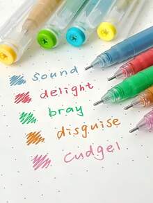 9pcs/Set Morandi Color Gel Pen Set, Gradient Transparent Barrel 0.5mm Ballpoint Pens, For Painting Highlights, Back To School