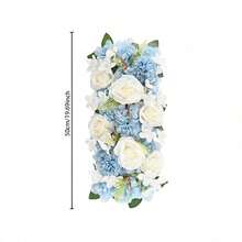 2 Pack Flower Centerpieces For Tables -Wedding Arch Artificial Flowers Blue Arrangements Center Piece For Reception, Living Room, Kitchen, Dining Table Runner Decorations - Baby Blue - View 3