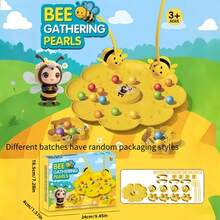 1 套新奇蜜蜂棋盘游戏玩具，益智钓鱼，适合亲子互动、多人游戏，完美的万圣节、圣诞节、生日礼物 - 黃色 - 查看 10