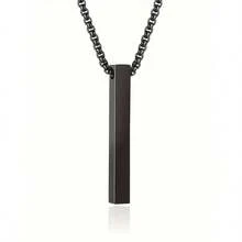 1 Pieza Collar Con Colgante En Forma De Pilar Largo - Diseño De Superficie Liso Simple Y Elegante - De Moda Para Regalo De Navidad, Año Nuevo, Día De San Valentín U Otras Fiestas, Unisex - 彩色 - 查看 5