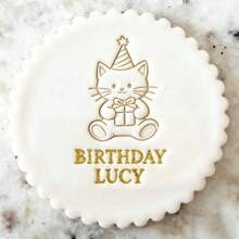 Customize Text With 2 Cookies Cake Decorations DIY Cutters Sugar Cake Templates Wedding Clay Fondant Embosser Name Cake Mold Handmade Cookie/Biscuit Embosser Stamp