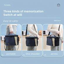 1pc Multicolor Insulated Lunch Bag For Women/Men - Reusable Lunch Box For Office Work School Picnic Beach - Leakproof Freezable Cooler Bag With Adjustable Shoulder Strap For Large Capacity Multifunctional For Outdoor Color Block Bag Colorblock Bag Two Tone Bag Lunch Box Bag For Lunch Container For Picnic Work Office Travel Camping Holiday Vacation School Beach For Men And Women Student Worker Picnic BagWomanFor Women Ladies For Traveling Portable Waterproof Bag Lunchbox