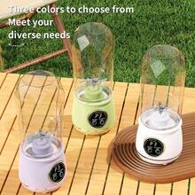 USB Rechargeable Portable Blender And Juicer - Easy To Clean, Perfect For Making Smoothies, Milkshakes And Fresh Juices, With Digital Display, Multi-Mode, Stainless Steel Blades, Battery Capacity: 1300mAh - Multicolor - View 2