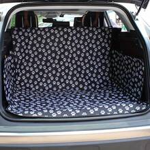 Universal Fit Dog Car Trunk Liner Protector, Non-Slip Waterproof Pet Cargo Cover, Scratch-Resistant Washable Luggage Mat For Small Trucks SUVs, Black Fabric Material, Trunk Mat With A Paw Print Pattern - A Christmas Gift For Car Owners - Black - View 1