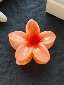 6个/3个/1个 8厘米/3.14英寸 黄色、白色、蓝色、紫色、红色、粉色仙女塑料发夹，时尚百搭，优雅简约纯色发饰，适合日常佩戴、休闲、派对、通勤、度假、扎马尾、盘发、洗脸、化妆、搭配服装。花朵造型发夹，优雅发爪，夏季沙滩风情。 - 彩色 - 查看 14