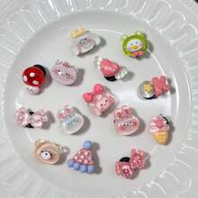 14 Stücke Cartoon Schuh Charms - Exquisit gefertigte transparente Harz Dekorationen für Clogs und Sandalen, DIY Accessoires für Frauen und Männer, perfekte Geburtstagsgeschenke