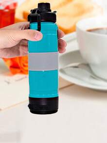 Bocina Bluetooth vaso portátil, recargable, inalámbrica, sonido de alta definición, batería larga duración, diseño compacto, ideal para música, viajes y actividades exteriores - Gris - Ver 3