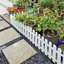 3pcs White Plastic Garden Fence - Durable Anti-Digging Decorative Fence For Patio, Yard & Outdoor Spaces, Lightweight & Easy To Install, Perfect For Creating Boundaries With Cats And Dogs, Outdoor Decorative Fence | Classic White Picket | Lightweight Construction, Fences For Outside
