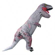 Inflatable Tyrannosaurus Rex Costume Suitable For 1.5-2m Height, Adult Dinosaur Inflatable Costume For Sports Events, Dinosaur Inflatable Costume Prop Ride-On Dinosaur - Gray Tyrannosaurus - View 3