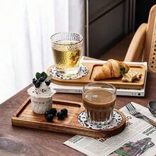 1 个 10.8 英寸木质托盘简约设计服务托盘碟形托盘厨房托盘非常适合香水、水果、干果、面包蛋糕、甜点、咖啡杯、茶杯、饮料杯、食物托盘木制食品托盘也可用于家庭装饰、派对露营派对圣诞节、婚礼、野餐、户外用品、圣诞礼物 - 1pcs相思木橢圓托盤 - 查看 13