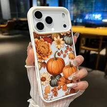 Funda de teléfono anti-caída, ultra delgada, transparente y colorida, compatible con iPhone 17 Pro Max, 16, 16e, 15 Plus, 14, 13, 12, 11, XS Max, XR, con diseño de flores de otoño, resistente a los arañazos y no amarillento, de alta calidad y material duradero, como regalo para usuarios de smartphone - Azul - Ver 7