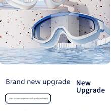 1pc Large Frame Adult Gradient Electroplated Swimming Goggles, Waterproof Anti-Fog High Definition Wide Vision Swim Goggles, Unisex UV Protection - Multicolor - View 6