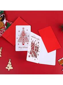 6/8 张装圣诞贺卡，带信封，6 种独特设计，有趣的节日祝福，盒装办公用品，适合感恩节、万圣节、生日、祝贺、感谢 - 多色 - 查看 5