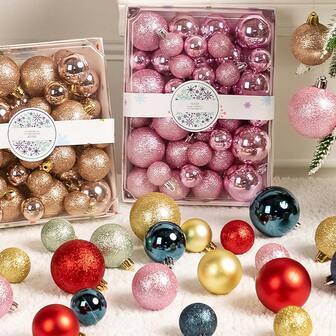 42 palline di Natale. Decorazioni per albero di Natale e palline decorative da appendere per la casa - Decorazioni per feste e matrimoni. Articoli per la casa, regali essenziali per le vacanze, decorazioni natalizie per la casa, decorazioni per la stanza, inverno