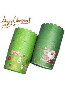 25pcs Christmas Baking Cups - Random Styles, Oil-Proof & Heat-Resistant Cupcake Liners, Suitable For Christmas, Mother's Day, Birthday And Wedding Party Baking Supplies, Christmas Themed - Multicolor - View 5