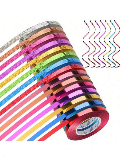 3/10 Rolls Gold Metallic Balloon Decorative Tape, 10M Long Gold Balloon Tie Ribbons, Suitable For Party, Wedding, Birthday, Celebration, Gift Wrapping