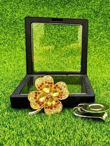 Marcador de bola de golf con trébol de cuatro hojas brillante - Clip magnético para gorra y marcador de bola, accesorio de golf fácil de usar para marcar la posición de la bola, regalo perfecto para golfistas - Trébol de diamantes - Ver 9