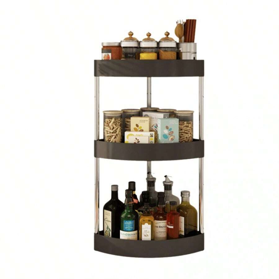 Estantería triangular de almacenamiento - Negra - Negro - Ver 1