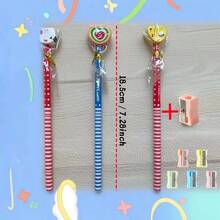 15/30 buc + 1 ascuțitoare, creioane din lemn HB de culoare aleatorie cu radiere - design creativ în formă de animal colorat, radiere înlocuibile, material din lemn natural potrivit pentru școală, birou și rechizite de artă