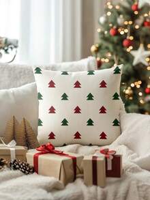 4pcs Christmas Themed Linen Blend Breathable Cushion Covers, Santa Claus, Christmas Numbers, Reindeer, Snowman, Snowflake, Christmas Decor, Merry Christmas, Christmas Decorations, Christmas Gifts, Hypoallergenic Polyester, Hidden Zipper, No Filling, For Home Decor, Living Room, Throw Pillow Cases, Pillow Covers, Cushions, Sofa Decorative Pillows, Sofa Covers, Home Decor, Soft Pads - Multicolor - View 9