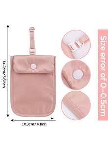 Portefeuille de soutien-gorge anti-RFID caché - Doux et agréable à la peau, réglable, fermeture à bouton pour empêcher la chute des articles, léger et respirant, lavable et réutilisable, pochette de voyage et poche cachée spécifique pour passeport, options de couleurs multiples