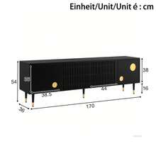 Television Stands & Entertainment Centers - Black + MDF - View 5