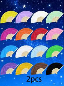 (There Are Minor Defects In The Production Process, But It Will Not Affect The Finished Product) 1PC/2pcs/9pcs/10pcs Colorful Paper Fans, Foldable Fans For Wedding Guests, An Ideal Fashion Accessory And Gift (The Front Of The Fan Is Intact, But The Back May Inevitably Have Some Staining, Please Order Carefully If You Mind)