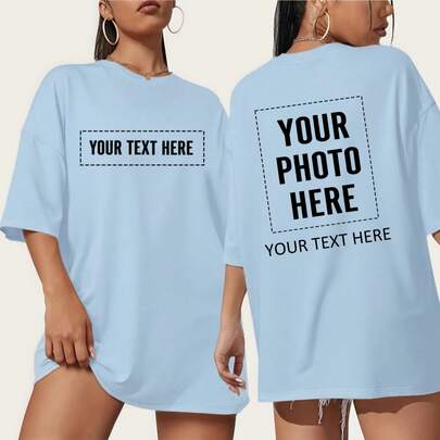 T-shirt personalizzata con foto, T-shirt personalizzata per la fidanzata, T-shirt personalizzata con testo, Amo la mia fidanzata, T-shirt personalizza