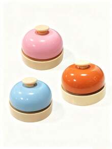 1pc Metal Buzzer Button, Calling Bell Buzzer Suitable For Front Desk Serving Bell, Pet Puzzle Button - Pink - View 2