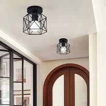 Luminária de teto minimalista criativa de 1/2 peças, base E27, adequada para iluminação de corredores, cozinhas, bares, balcões, entradas e escadas (lâmpada não incluída)