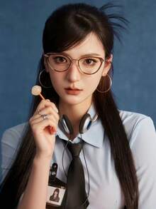 1 Kính mắt mèo phong cách retro vui tươi dành cho nữ - Màu đen cổ điển - Xem 4