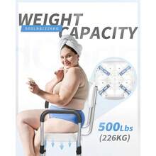 Sangohe Shower Chair For Inside Shower Heavy Duty Shower Seat With Back Height Adjustable Shower Chair For Bathtub With Arms For Handicap FSA HSA Eligible Shower Seats For Elderly 796C - 白色 - 查看 5