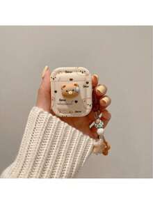 Teddy Bear Style Earphone Case Compatible With Apple Bluetooth Earphones 4th Gen, Apple Protective Case For 2nd/3rd Gen, New Vintage White Protective Cover - Clear - View 12