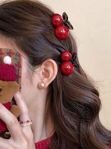 2 chiếc kẹp tóc nhỏ màu đỏ anh đào dành cho nữ, kẹp tóc mái, kẹp tóc lệch bên, kẹp tóc đuôi ngựa cao, phụ kiện tóc kẹp thời trang, kẹp tóc mùa đông, kẹp tóc mùa hè, kẹp tóc đi biển, kẹp tóc đi nghỉ mát. - Nhiều màu - Xem 9