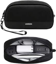 Bolsa Organizadora para Discos Duros, Estuche para Cables y Cargadores Portátil con Cremallera YYK, Impermeable,últiples Capas para Tarjetas de Juego/Cargadores/Viaje, Ligera y Compacta, S - Talla S - Ver 2