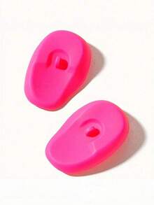 1 Pair Reusable Silicone Ear Covers For Hair Color - Waterproof & Heat Resistant Ear Protection For Salon, Washing, Showering - Mixed Colors (Black, Purple, Pink)​