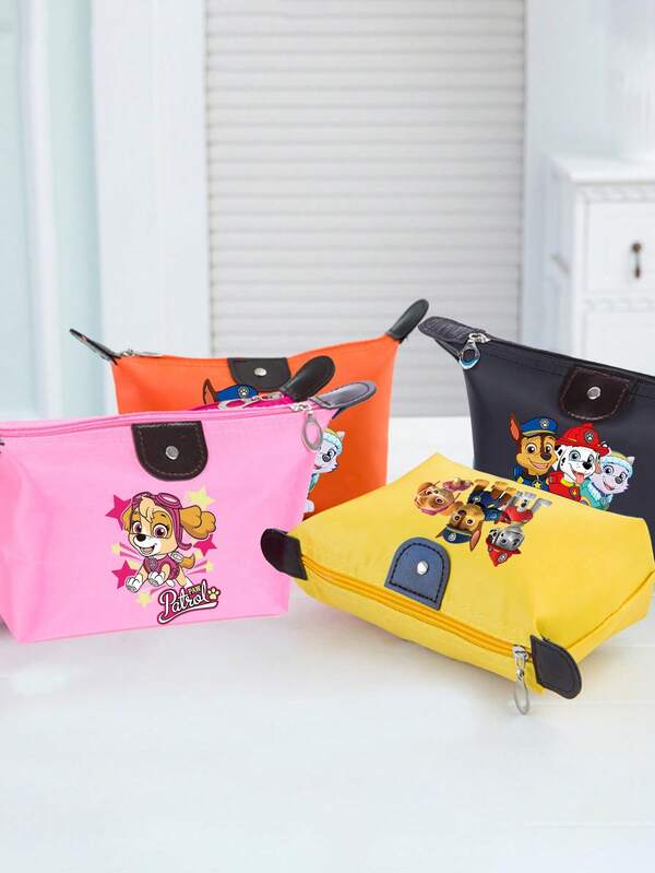 Paw Patrol 1 pieza Bolso de mujer tipo dumpling de Paw Patrol, bolso de color caramelo para almacenar cosméticos, bolso de viaje portátil (Debido a la diferente exposición del producto, el color y el estilo pueden variar ligeramente)