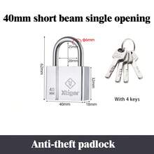 30/40/50mm Heavy-Duty Metal Padlock With 4 Keys - Rustproof, Waterproof, Anti-Theft - Durable And Secure, Suitable For Dorm, Warehouse, Gate, Fence, Farm, Garage - Outdoor Use, Sturdy, Door Lock Fittings | Durable Padlock | Corrosion Resistant Metal, Single Lock Door