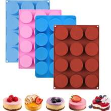 Upgraded Blue Chocolate Cookie Mold, New Cylindrical Cookie Silicone Mold, Suitable For Candy Mini Cake Jelly Baking. Suitable For Christmas And Other Parties - Màu xanh lam - Xem 10