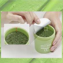 Bubble Deep Mask – Holy Basil & Carbonated Water For Cleansing Pores & Blackheads, Korean Clay To Bubble Wash-Off Pack – Holy Basil And Carbonated Water For Cleansing Pores And Blackheads, Clay Bubble Wash Off Pack – Deep Cleansing Of Pores And Blackheads With Carbonated Water, Deep Cleansing Of The Face - màu xanh lá - Xem 6