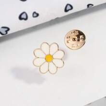 SHAN LI HUA 1pc/6pcs Fashion Little Daisy Cute Small Lapel Pins, Women Clothing Accessories Brooch Office Accessories Shirts Jacket Jewelry Christmas Halloween - Beige - View 6