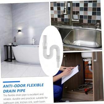 柔性软管，易于安装，适用于房车水槽、厨房水槽、浴室排水管、出租屋和酒店，非常适合圣诞节和万圣节礼物