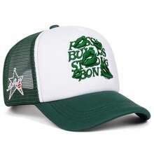 1顶男士哥特字母刺绣卡车帽，红色嘴唇字母刺绣，嘻哈帽；时尚可调节防晒男女通用棒球帽，适合户外、旅行、海滩派对，春秋季佩戴。 - 字母 - 查看 20