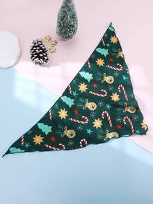 1pc Christmas Print Pet Bib Bandana - Multicolor - View 2