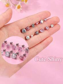 12 قطعة/مجموعة من أقراط الأذن الفاخرة البسيطة، أقراط أنيقة وأنيقة للنساء