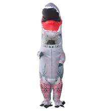 Inflatable Tyrannosaurus Rex Costume Suitable For 1.5-2m Height, Adult Dinosaur Inflatable Costume For Sports Events, Dinosaur Inflatable Costume Prop Ride-On Dinosaur - Gray Tyrannosaurus - View 5