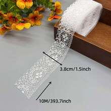 7 Styles 70M White Embroidery Lace Trim, Crochet Lace Ribbon Fabric For DIY Sewing, Bridal Dress, Gift Wrapping & Home Decoration - Multicolor - View 2