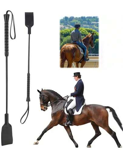 1 件马鞭，用于马匹训练的马鞭，马术配件